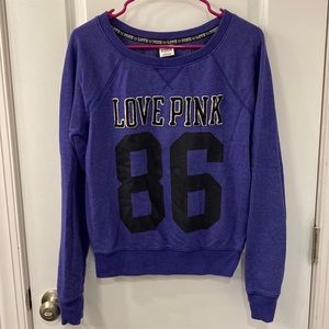 VS PINK Purple Crewneck Sweatshirt Size Small